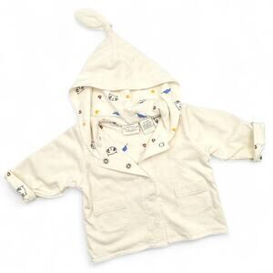 Nordstrom Baby Knotted Lined Hoodie Unisex Once Upon A Time Jacket Cream Newborn